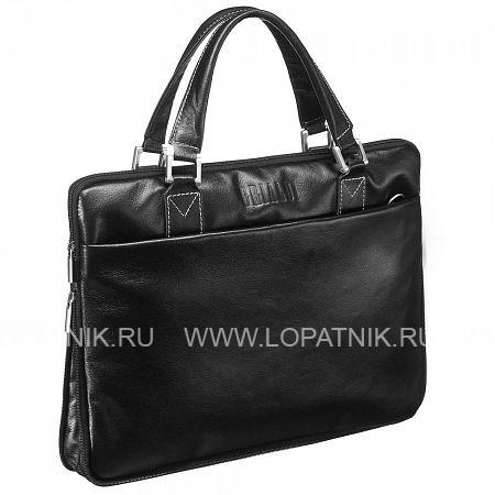 деловая сумка slim-формата ostin (остин) black Brialdi