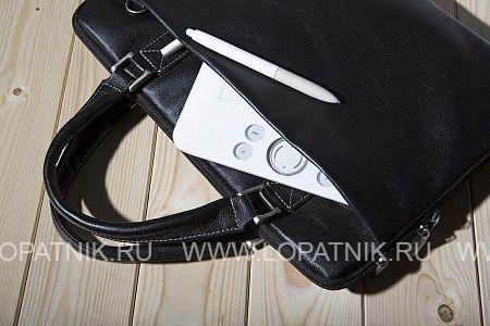деловая сумка slim-формата ostin (остин) black Brialdi