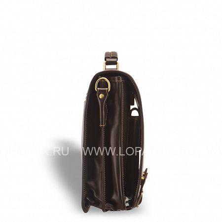 стильный портфель с откидным верхом и магнитными замками brialdi edison (эдисон) brown Brialdi