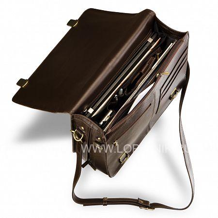 вместительный деловой портфель для командировок и большого объема документов brialdi marconi (маркони) brown Brialdi