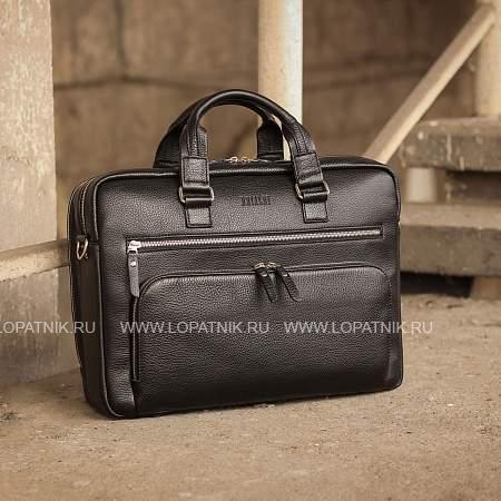 мужская деловая сумка с 23 карманами и отделами brialdi baltimore (балтимор) relief black br44548iq черный Brialdi