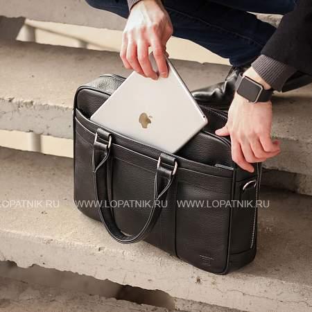 функциональная мужская деловая сумка brialdi overton (эвертон) relief black br44555wh черный Brialdi