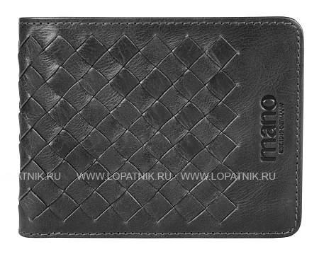 бумажник mano "don luca", натуральная кожа в черном цвете, 11 х 8,5 см m191945201 MANO 1919