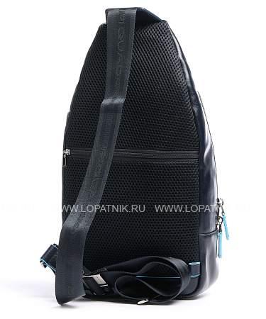 рюкзак с одной лямкой piquadro ca4827b2/blu2 кожаный темно-синий Piquadro