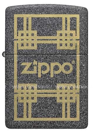 зажигалка zippo лучшая цена 2023 с покрытием iron stone, латунь/сталь, серая, матовая, 38x13x57 мм 48791 Zippo