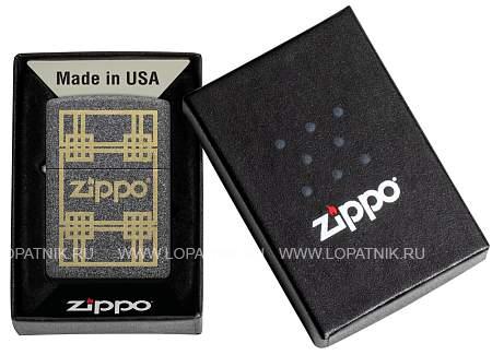 зажигалка zippo лучшая цена 2023 с покрытием iron stone, латунь/сталь, серая, матовая, 38x13x57 мм 48791 Zippo