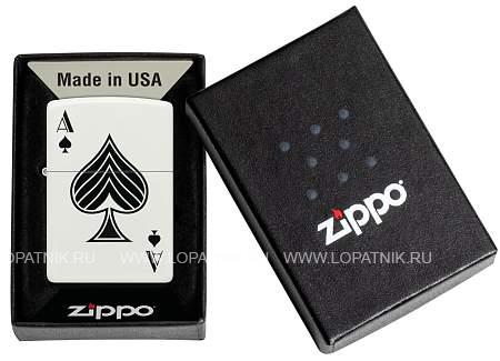 зажигалка zippo лучшая цена 2023 с покрытием white matte, латунь/сталь, белая, матовая, 38x13x57 мм 48793 Zippo