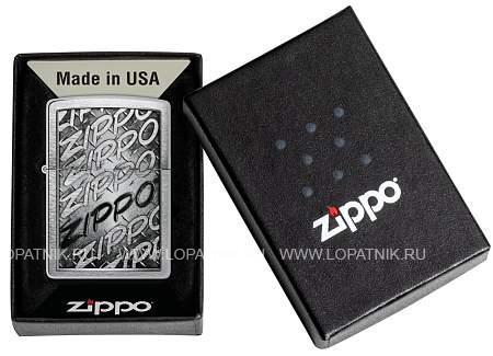 зажигалка zippo лучшая цена 2023 с покрытием brushed chrome, латунь/сталь, серебристая, 38x13x57 мм 48784 Zippo