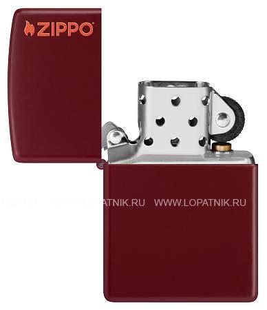 зажигалка zippo classic с покрытием merlot, латунь/сталь, бордовая, глянцевая, 38x13x57 мм 46021zl Zippo