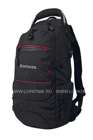 рюкзак wenger, чёрный/красный, полиэстер 1200d pu, 23х18х47 см, 22 л 13022215 Wenger