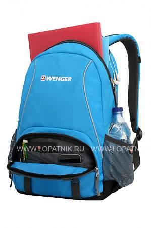 рюкзак wenger, голубой/серый, полиэстер 600d/добби, 32х14х45 см, 20 л 12903415 Wenger