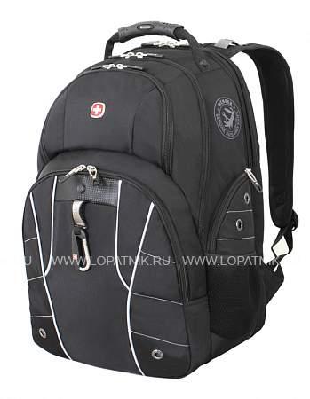 рюкзак wenger, 15”, чёрный/серебристый, полиэстер 900d/600d/искуственная кожа, 34x18x47 см, 29 л 6939204408 Wenger