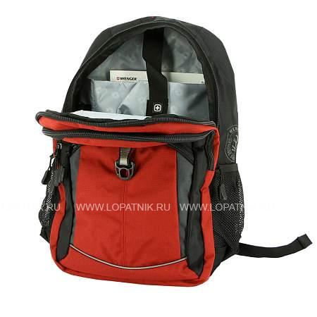 рюкзак wenger, 15'', красный/черный/серый, полиэстер 600d/2 мм рипстоп/фьюжн, 33x15x45 см, 22 л 3191201408 Wenger