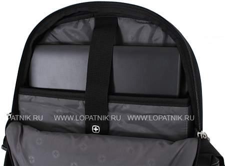 рюкзак wenger, 15”,чёрный/синий, полиэстер 900d/рипстоп, 36x19x47 см, 32 л 3118203408 Wenger