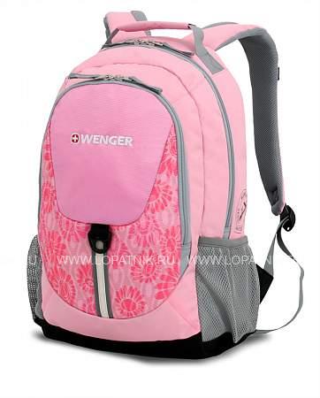 рюкзак wenger, розовый/серый, полиэстер 600d, 32х14х45 см, 20 л 31268415 Wenger