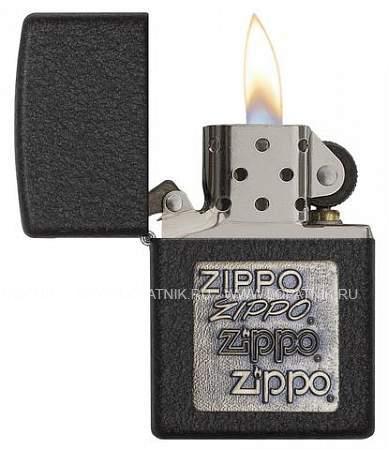 зажигалка zippo black crackle Zippo