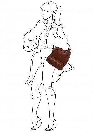 рюкзак кожаный женский Gianni Conti