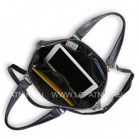 женская деловая сумка slim-формата brialdi belvi (бельви) croco navy Brialdi