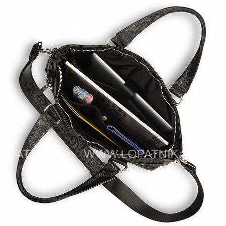 легкая деловая сумка для документов brialdi bosco (боско) relief black Brialdi