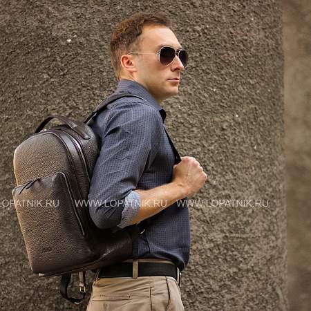 мужской рюкзак с 16 карманами и отделениями brialdi discovery (дискавери) relief brown Brialdi