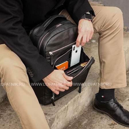 стильный деловой рюкзак с 24 карманами и отделениями brialdi explorer (эксплорер) relief black Brialdi