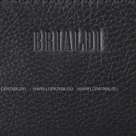 мужской клатч с 2-мя автономными отделениями brialdi dinton (динтон) relief black Brialdi