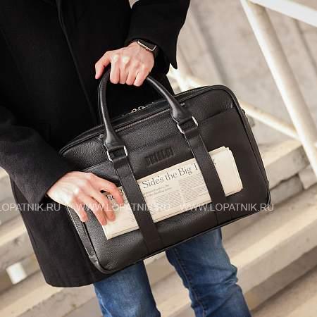 функциональная мужская деловая сумка brialdi overton (эвертон) relief black Brialdi