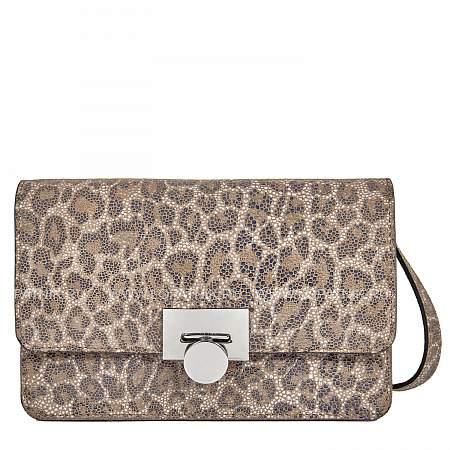 элегантная сумочка-клатч brialdi paola (паола) velour leopard Brialdi