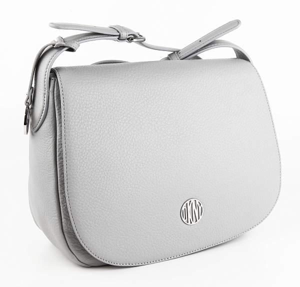 Женская кожаная сумка DKNY, Артикул: 764510103 grey фото №1