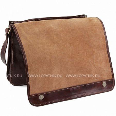 сумка на плечевом ремне messenger double темно-коричневый Tuscany
