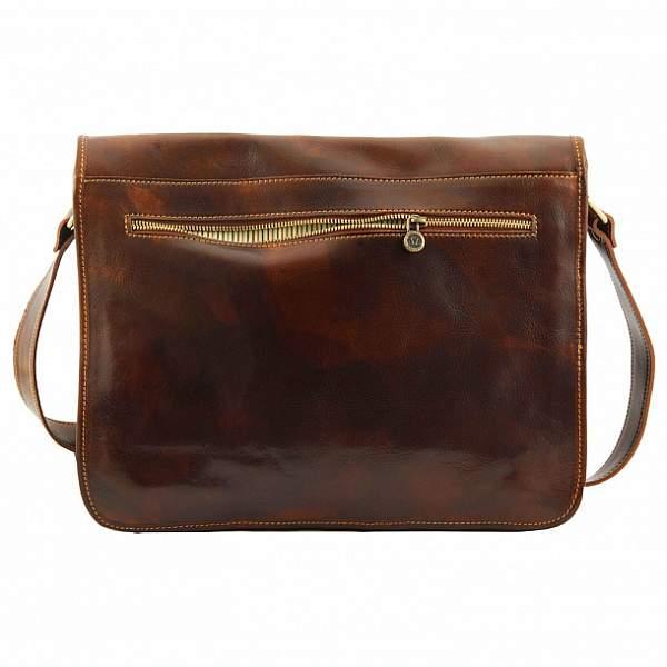 Сумка на плечевом ремне MESSENGER DOUBLE (Темно-коричневый) Tuscany, Артикул: TL90475-2 фото №1