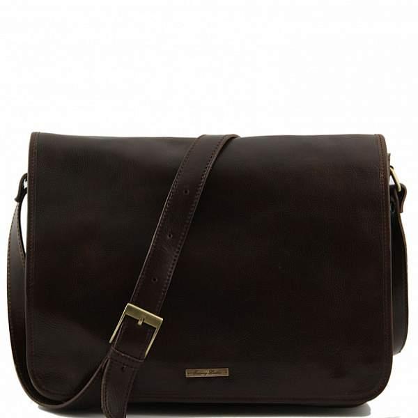 Сумка на плечевом ремне MESSENGER DOUBLE (Темно-коричневый) Tuscany, Артикул: TL90475-2 фото №1
