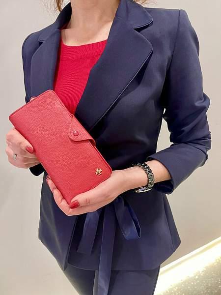 Женское кожаное портмоне 9650-Polo Red Vasheron, Артикул: 9650-Polo Red фото №1