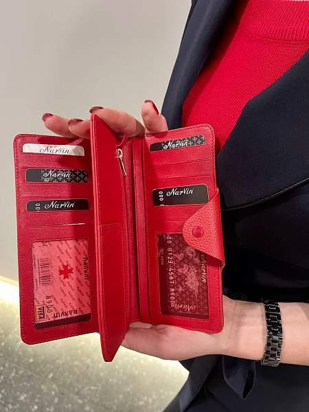 Женское кожаное портмоне 9650-Polo Red Vasheron, Артикул: 9650-Polo Red фото №1