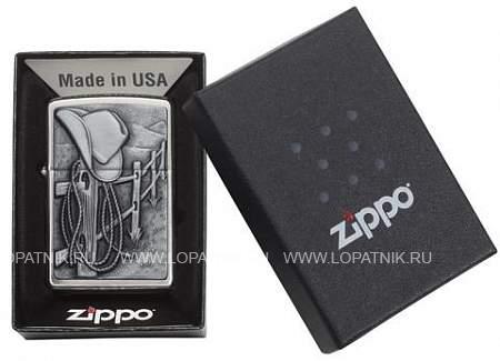 зажигалка zippo classic с покрытием brushed chrome Zippo