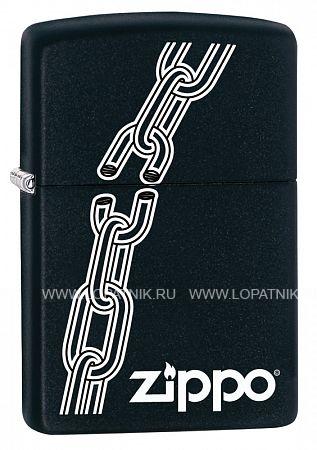 зажигалка zippo broken chain с покрытием black matte Zippo