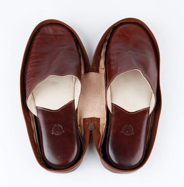 Кожаный дорожный набор-тапочки Chiarugi Chiarugi, Артикул: 97002 marr фото №1