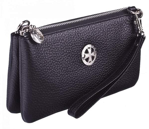 Женский кожаный клатч Vasheron, Артикул: 9240-N.Polo Black фото №1