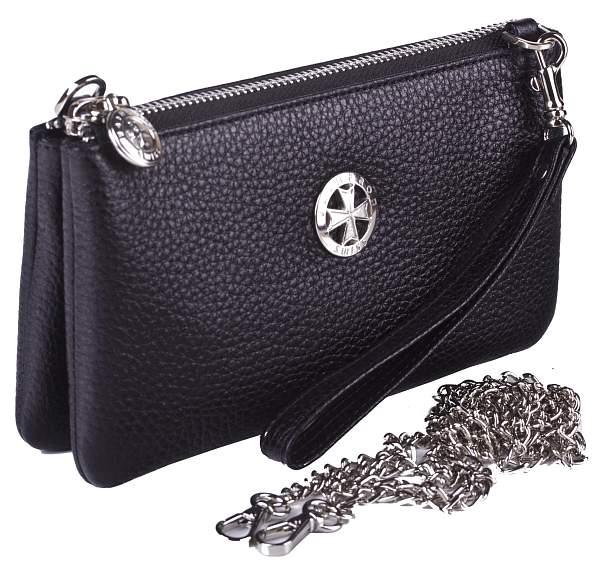 Женский кожаный клатч Vasheron, Артикул: 9240-N.Polo Black фото №1