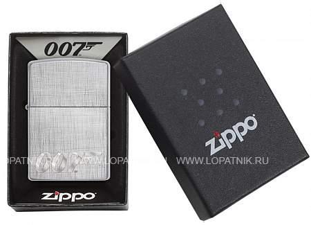зажигалка zippo james bond с покрытием brushed chrome Zippo