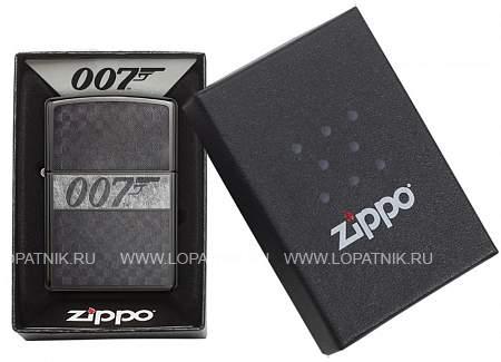 зажигалка zippo james bond с покрытием black ice® Zippo