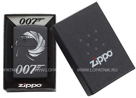 зажигалка zippo james bond с покрытием black matte Zippo