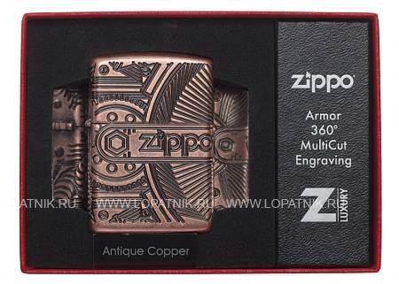 зажигалка zippo armor™ с покрытием antique copper™ Zippo