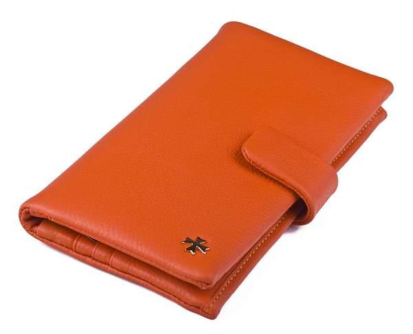 Кожаный женский кошелек Vasheron, Артикул: 9593-Polo Orange фото №1