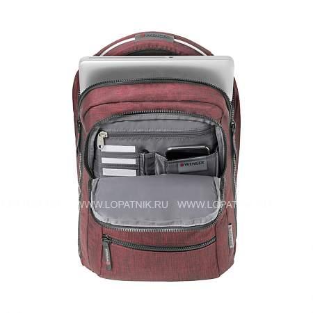 рюкзак wenger 14'', бордовый, полиэстер, 26 x 19 x 41 см, 14 л 605024 Wenger