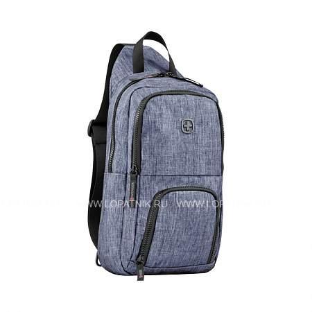 рюкзак wenger с одним плечевым ремнем, синий, полиэстер, 19 х 12 х 33 см, 8 л 605031 Wenger