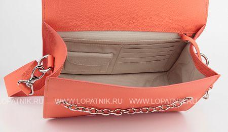 женская кожаная сумка оранжевая Veles
