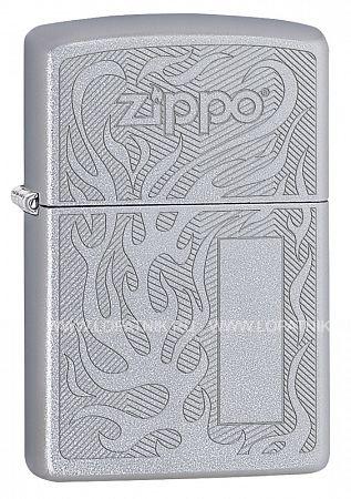 зажигалка zippo с покрытием satin chrome Zippo