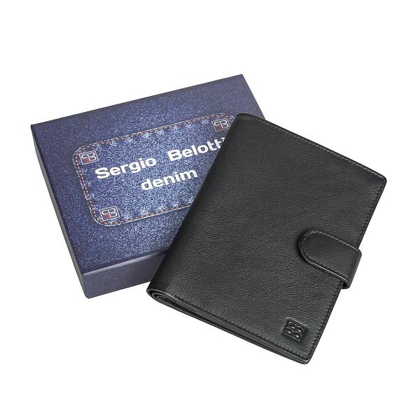 Портмоне кожаное мужское Sergio Belotti, Артикул: 2242-02 denim black фото №1