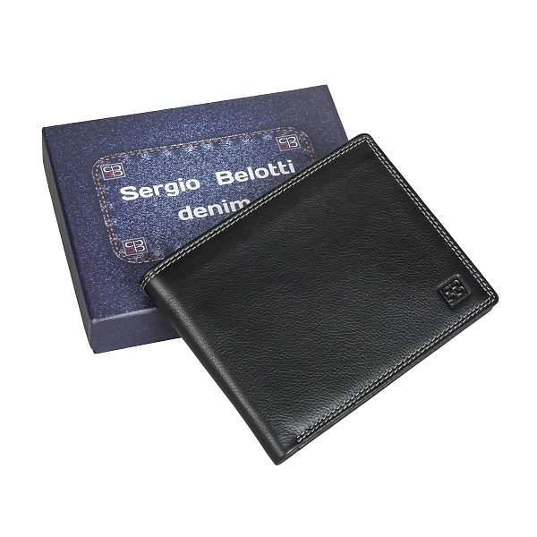 Портмоне кожаное мужское Sergio Belotti, Артикул: 396-03 denim black фото №1